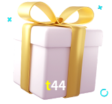 Receba seus bônus de boas-vindas no t44